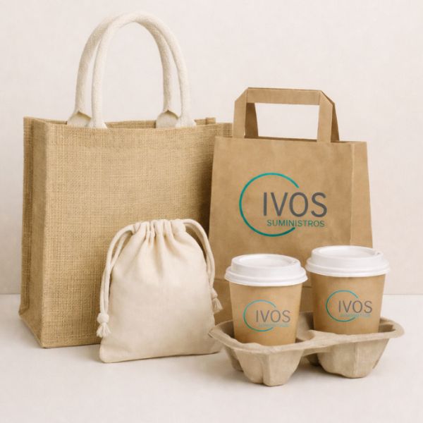 Bolsas ecológicas y portavasos
